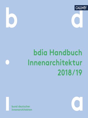 cover image of bdia Handbuch Innenarchitektur 2018/19